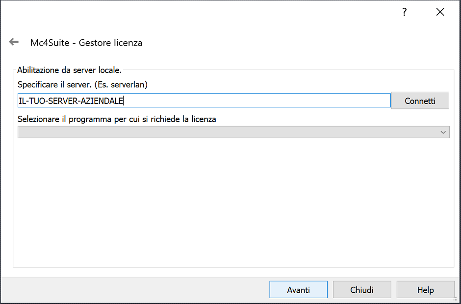 Connessione Server